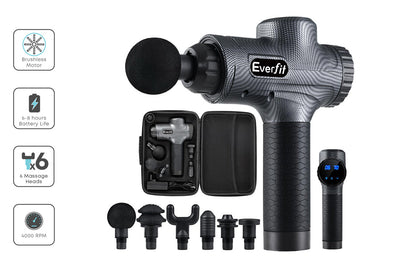 NNEDSZ Massagepistol med 6 huvuden, vibrationsmassage, muskelslagverk, vävnadsterapi